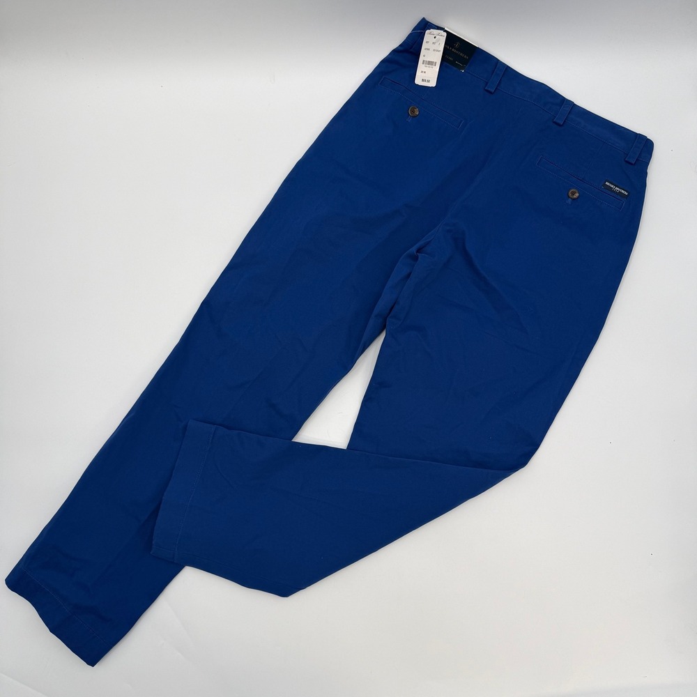 Brooks Brothers Mens 32x30 Chino Pants Blue Clark Fit Straight Leg NWT